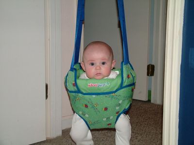 Playing in his swing for the 1st time